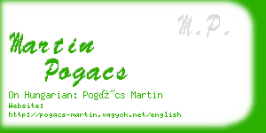 martin pogacs business card
